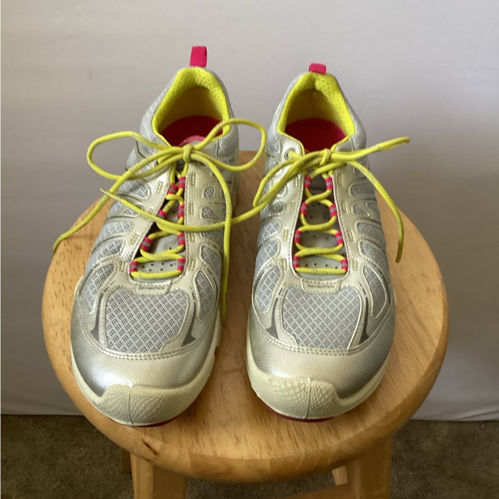 Ecco Siom athletic  silver, pink, and Yellow Athletic Shoes